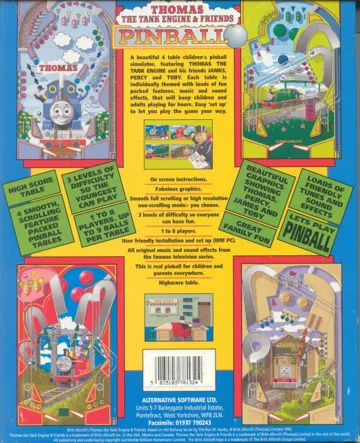 Thomas the Tank Engine and Friends Pinball (AGA)_Disk2 box cover back